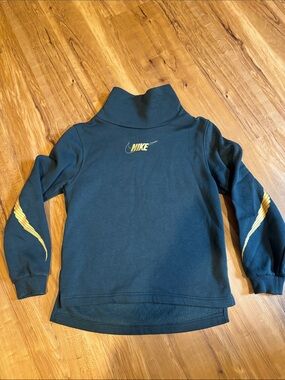 Nike Teal Pullover with Gold Swoosh and Sleeve Accents